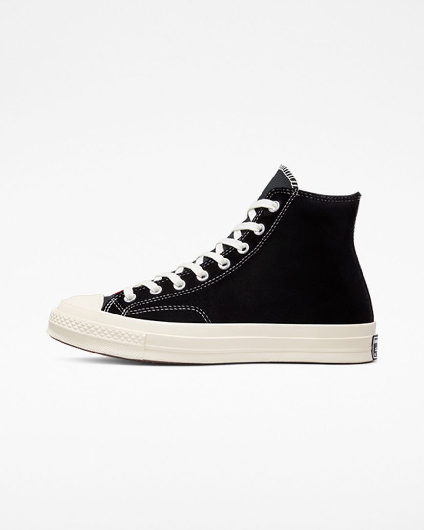 Zapatillas Altas Converse Chuck 70 Beyond Retro Velvet Hombre Negras Rojas | PE W0P75L